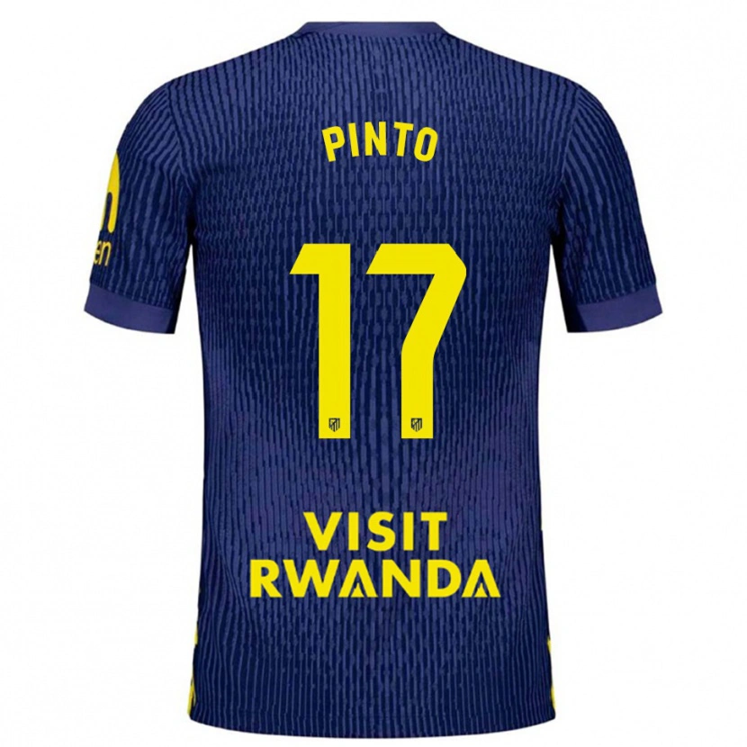 Danxen Kvinder Tatiana Pinto #17 Navy Gul Udebane Spillertrøjer 2025/26 Trøje T-Shirt
