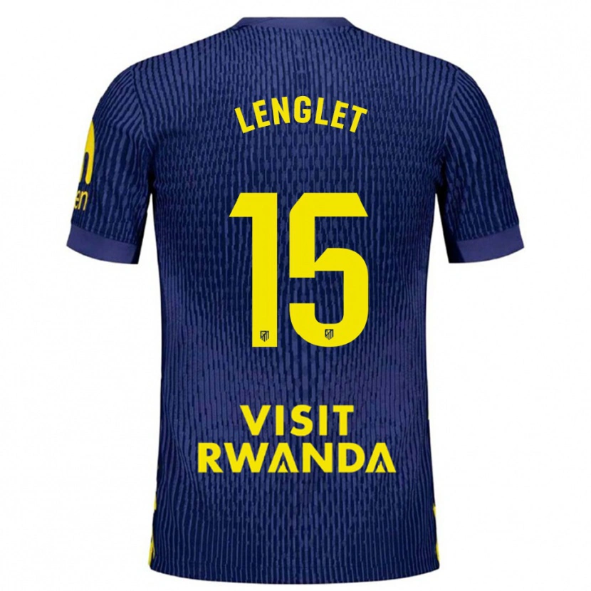 Danxen Kvinder Clément Lenglet #15 Navy Gul Udebane Spillertrøjer 2025/26 Trøje T-Shirt