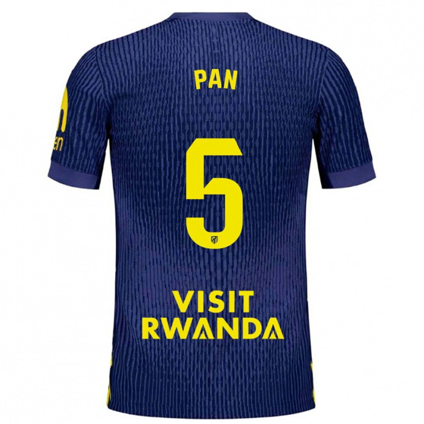 Danxen Kvinder Pablo Pan #5 Navy Gul Udebane Spillertrøjer 2025/26 Trøje T-Shirt