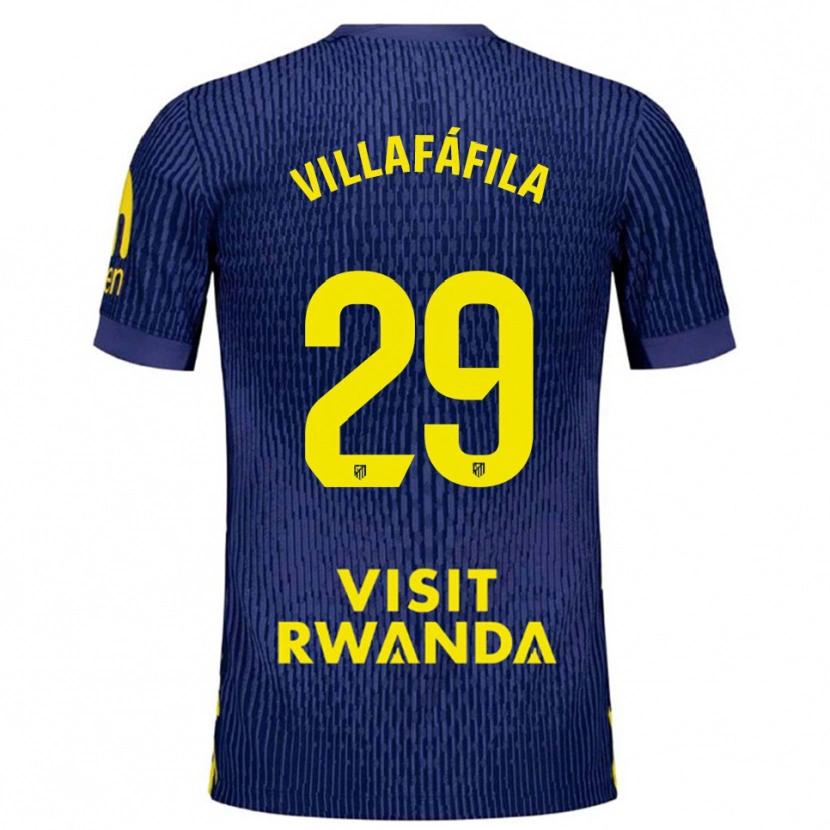 Danxen Kvinder Mariano Villafáfila #29 Navy Gul Udebane Spillertrøjer 2025/26 Trøje T-Shirt