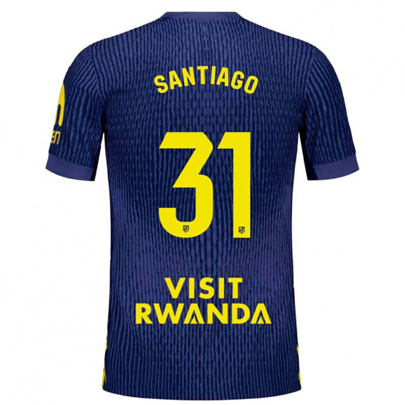 Danxen Kvinder Abraham Santiago #31 Navy Gul Udebane Spillertrøjer 2025/26 Trøje T-Shirt
