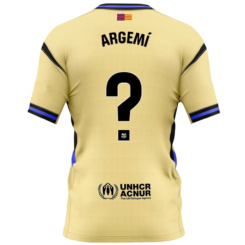 Danxen Kvinder Adam Argemí #0 Gul Sort Udebane Spillertrøjer 2025/26 Trøje T-Shirt