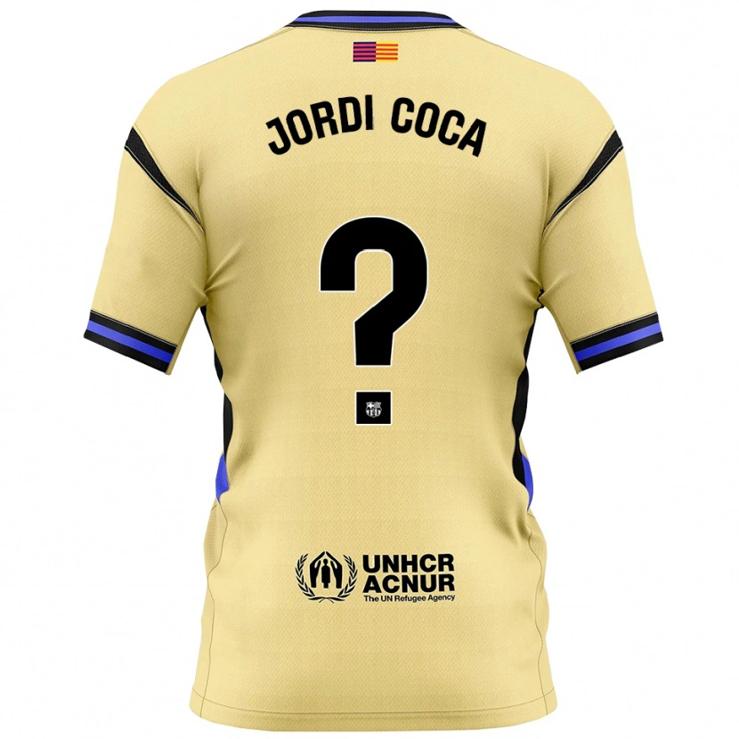 Danxen Kvinder Jordi Coca #0 Gul Sort Udebane Spillertrøjer 2025/26 Trøje T-Shirt