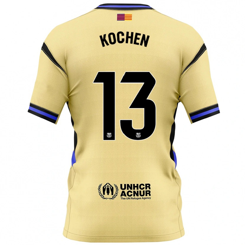 Danxen Kvinder Diego Kochen #13 Gul Sort Udebane Spillertrøjer 2025/26 Trøje T-Shirt