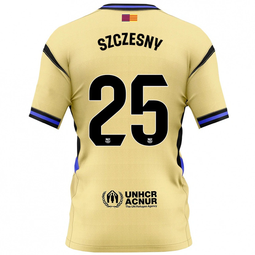 Danxen Kvinder Wojciech Szczesny #25 Gul Sort Udebane Spillertrøjer 2025/26 Trøje T-Shirt