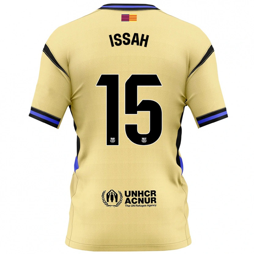 Danxen Kvinder Aziz Issah #15 Gul Sort Udebane Spillertrøjer 2025/26 Trøje T-Shirt