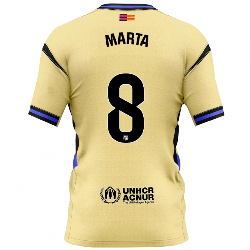 Danxen Kvinder Marta Torrejón #8 Gul Sort Udebane Spillertrøjer 2025/26 Trøje T-Shirt