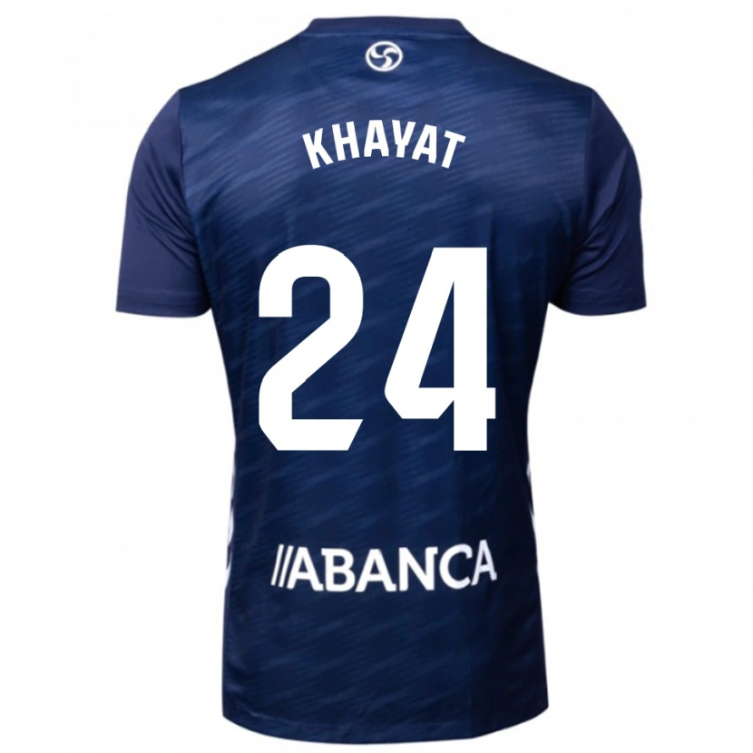 Danxen Kvinder Anthony Khayat #24 Navy Hvid Udebane Spillertrøjer 2025/26 Trøje T-Shirt