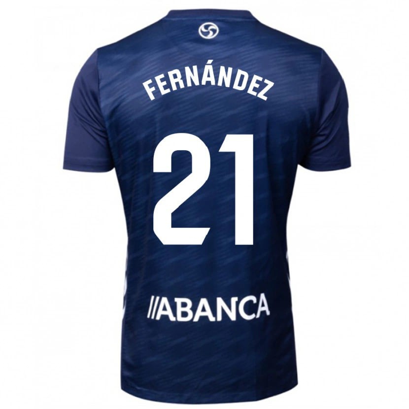 Danxen Kvinder Manu Fernández #21 Navy Hvid Udebane Spillertrøjer 2025/26 Trøje T-Shirt