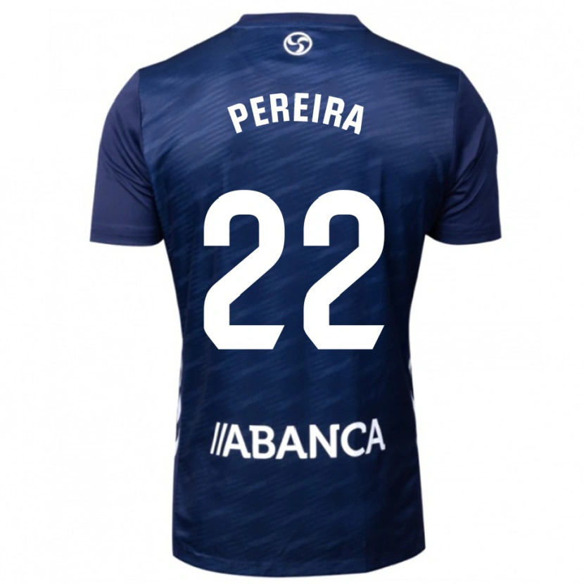 Danxen Kvinder Noe Pereira #22 Navy Hvid Udebane Spillertrøjer 2025/26 Trøje T-Shirt