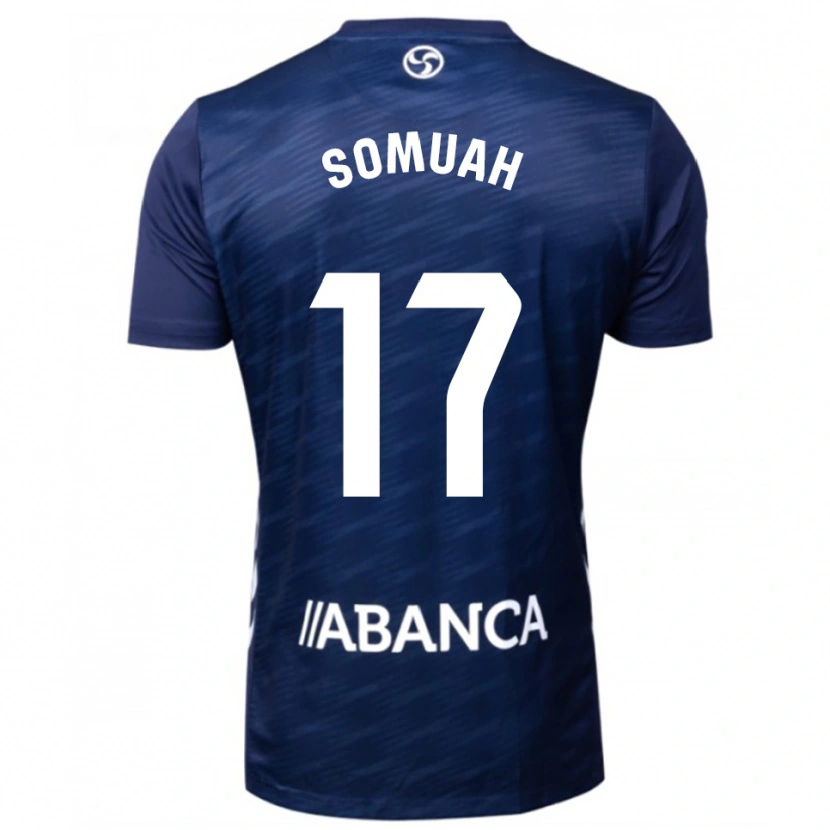Danxen Kvinder Bernard Somuah #17 Navy Hvid Udebane Spillertrøjer 2025/26 Trøje T-Shirt