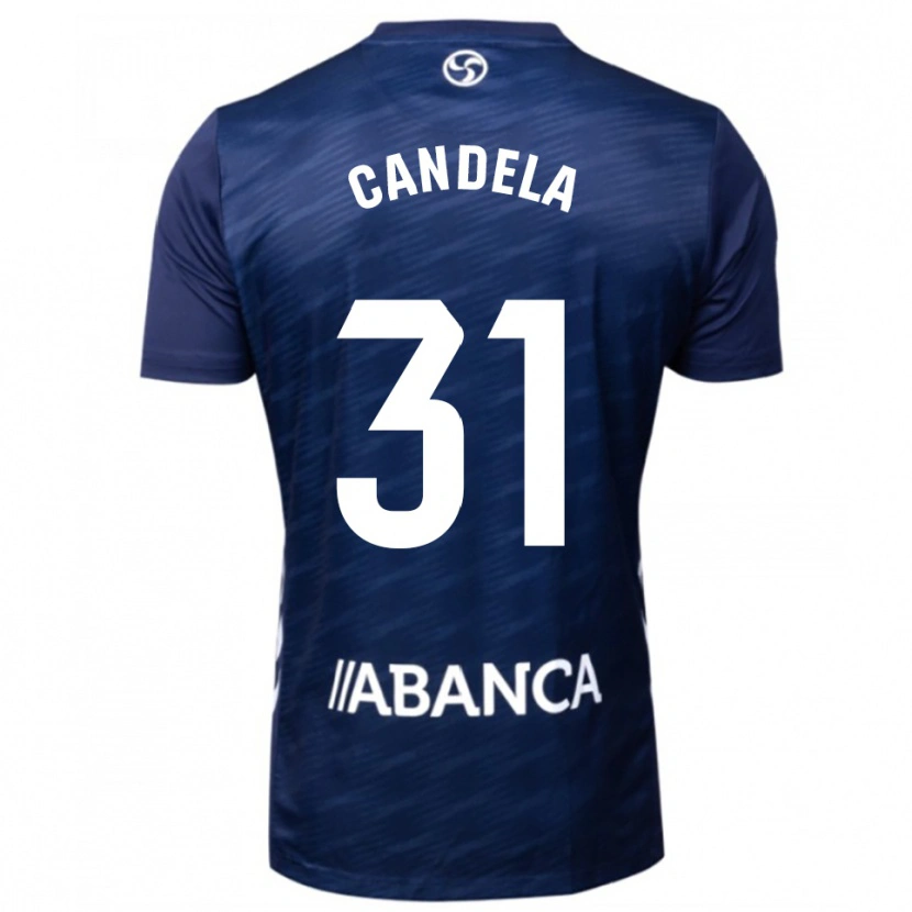 Danxen Kvinder Candela Rodríguez #31 Navy Hvid Udebane Spillertrøjer 2025/26 Trøje T-Shirt