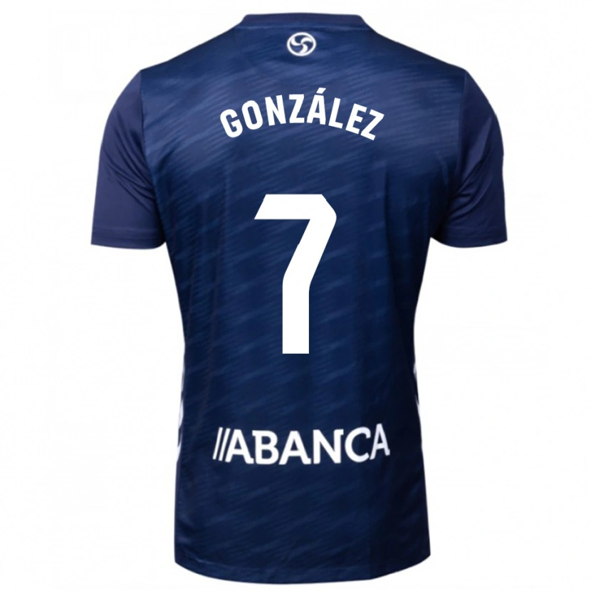 Danxen Kvinder Hugo González #7 Navy Hvid Udebane Spillertrøjer 2025/26 Trøje T-Shirt