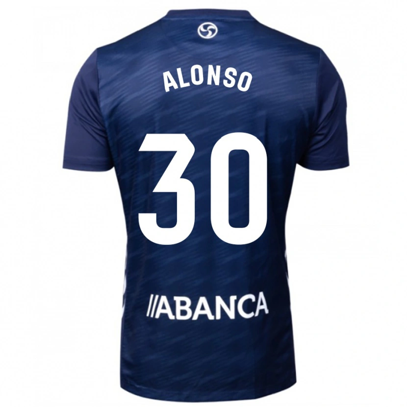 Danxen Kvinder Adriana Alonso #30 Navy Hvid Udebane Spillertrøjer 2025/26 Trøje T-Shirt