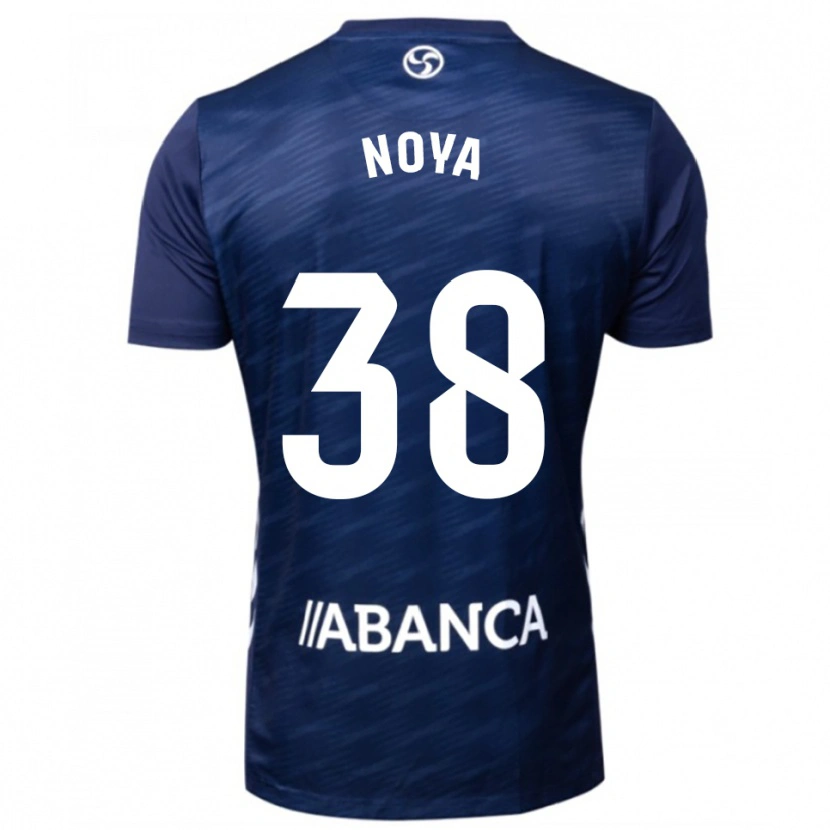 Danxen Kvinder Dani Noya #38 Navy Hvid Udebane Spillertrøjer 2025/26 Trøje T-Shirt
