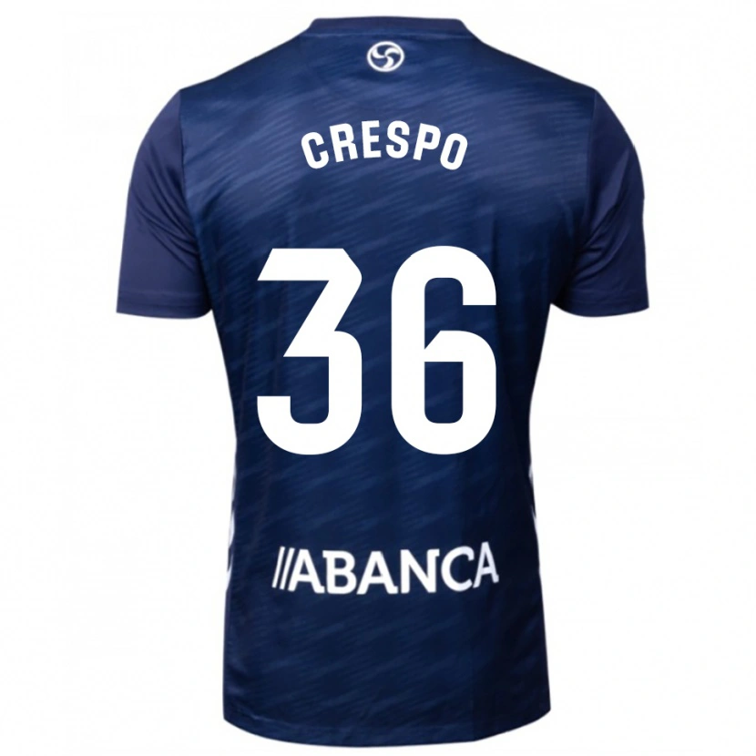 Danxen Kvinder Yoel Crespo #36 Navy Hvid Udebane Spillertrøjer 2025/26 Trøje T-Shirt
