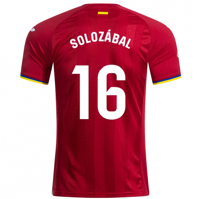 Danxen Kvinder Hugo Solozábal #16 Rød Gul Blå Udebane Spillertrøjer 2025/26 Trøje T-Shirt