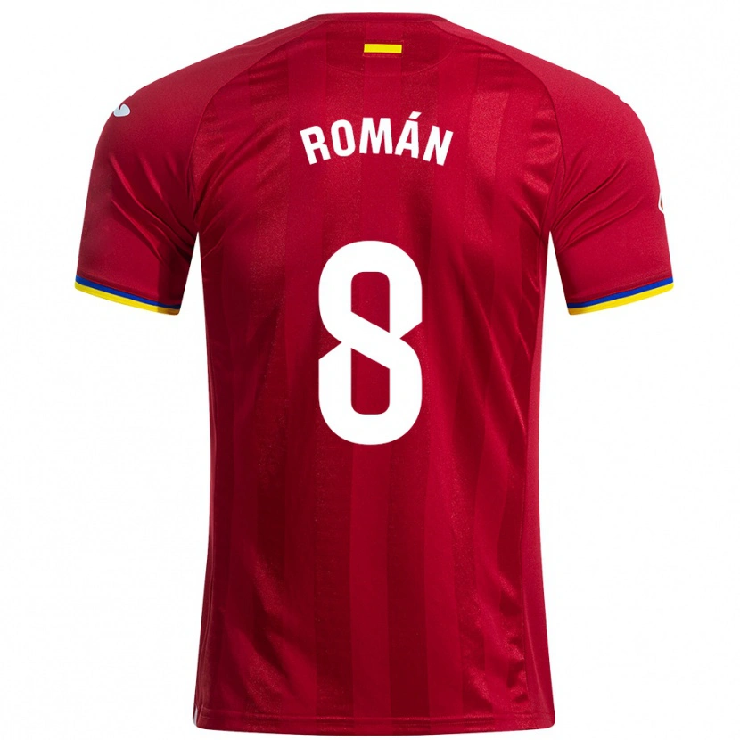 Danxen Kvinder Manu Román #8 Rød Gul Blå Udebane Spillertrøjer 2025/26 Trøje T-Shirt