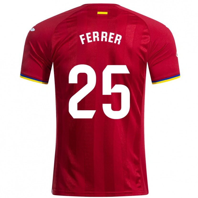 Danxen Kvinder Diego Ferrer #25 Rød Gul Blå Udebane Spillertrøjer 2025/26 Trøje T-Shirt