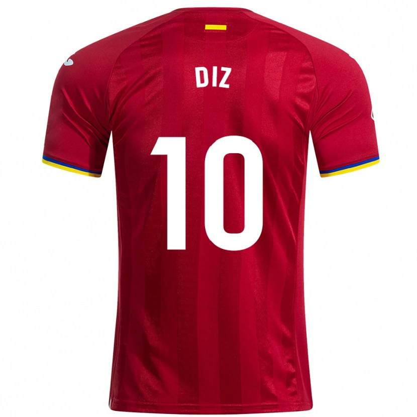 Danxen Kvinder Rafa Diz #10 Rød Gul Blå Udebane Spillertrøjer 2025/26 Trøje T-Shirt