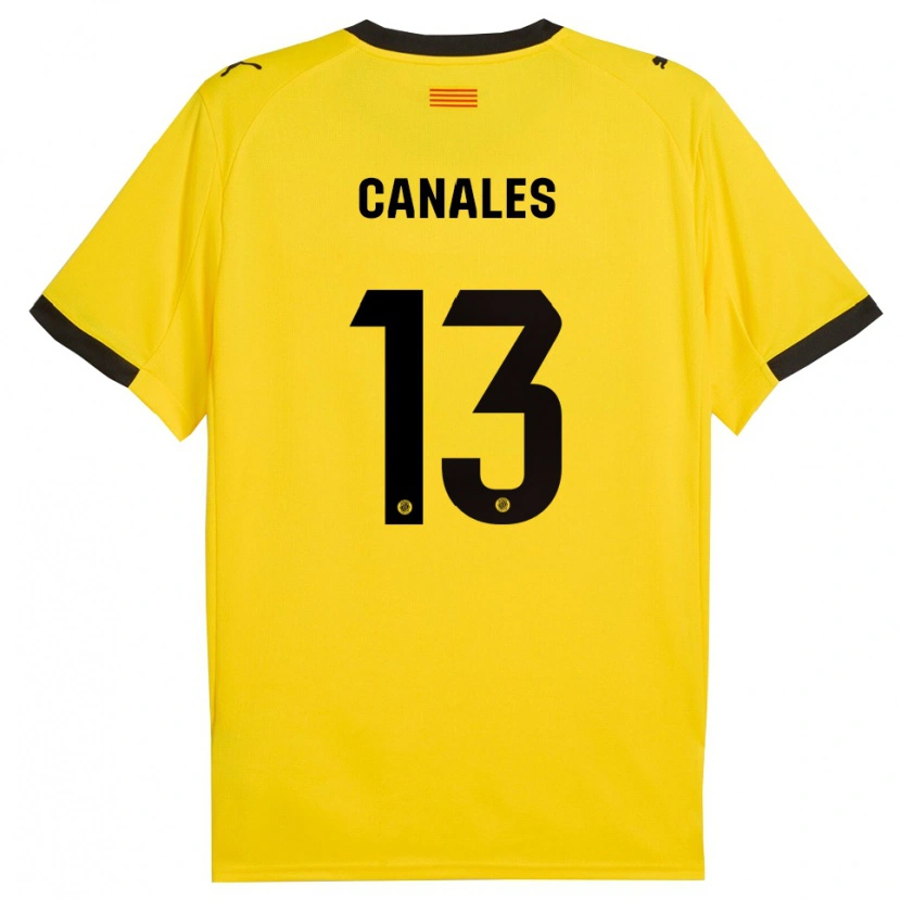 Danxen Kvinder Juanvi Canales #13 Gul Sort Udebane Spillertrøjer 2025/26 Trøje T-Shirt