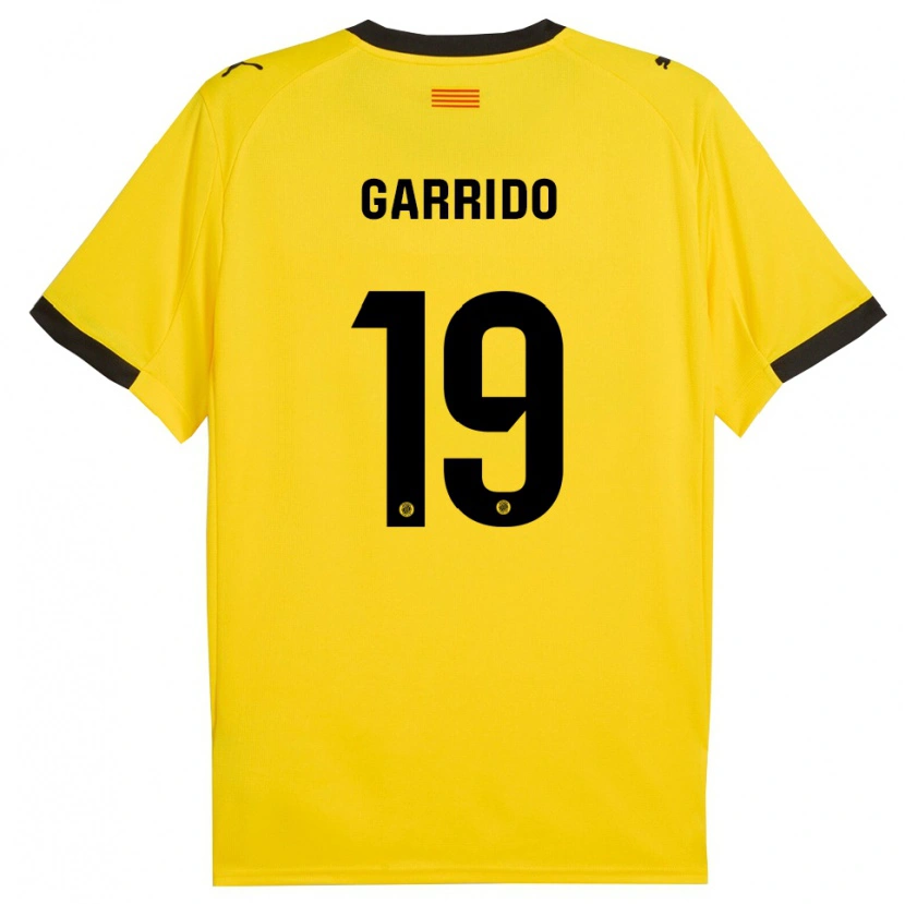 Danxen Kvinder Carles Garrido #19 Gul Sort Udebane Spillertrøjer 2025/26 Trøje T-Shirt