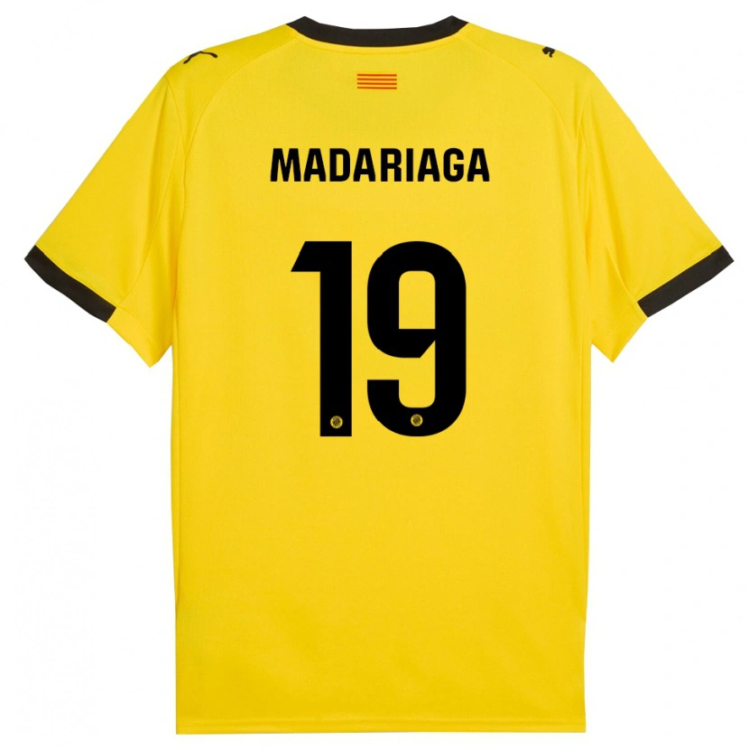 Danxen Kvinder Génesis Madariaga #19 Gul Sort Udebane Spillertrøjer 2025/26 Trøje T-Shirt