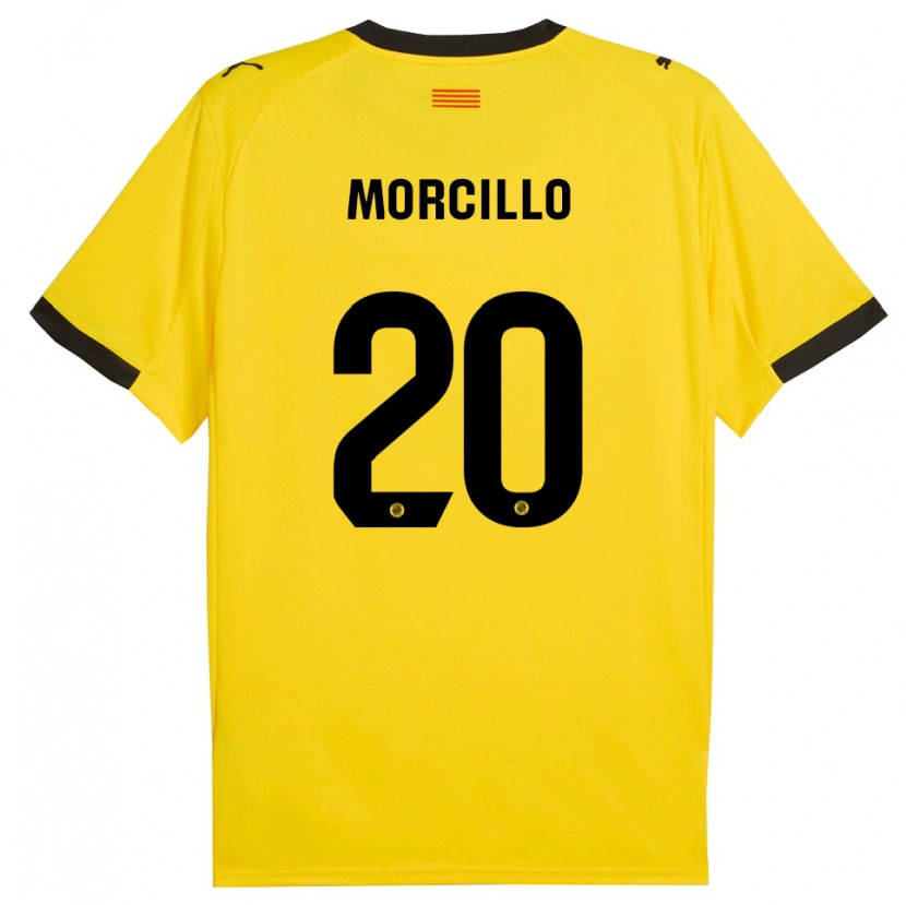 Danxen Kvinder Luis Morcillo #20 Gul Sort Udebane Spillertrøjer 2025/26 Trøje T-Shirt