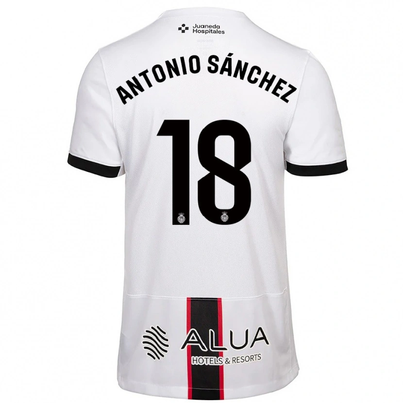 Danxen Kvinder Antonio Sánchez #18 Hvid Sort Udebane Spillertrøjer 2025/26 Trøje T-Shirt