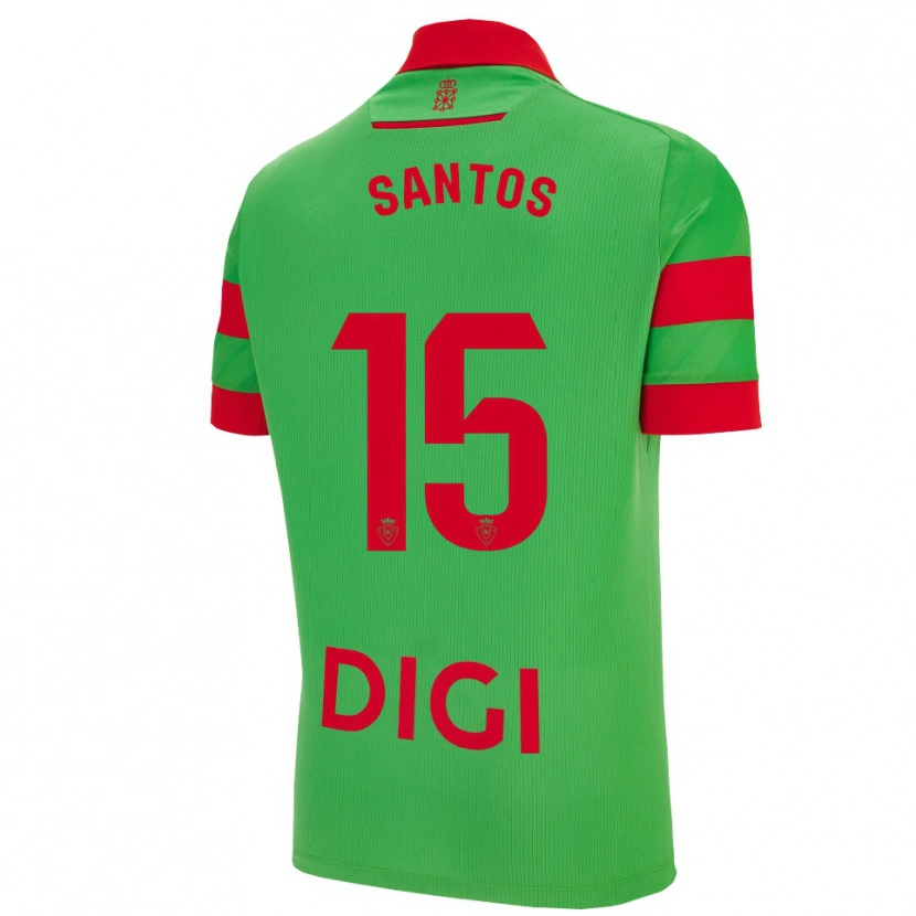 Danxen Kvinder Unai Santos #15 Grøn Rød Udebane Spillertrøjer 2025/26 Trøje T-Shirt