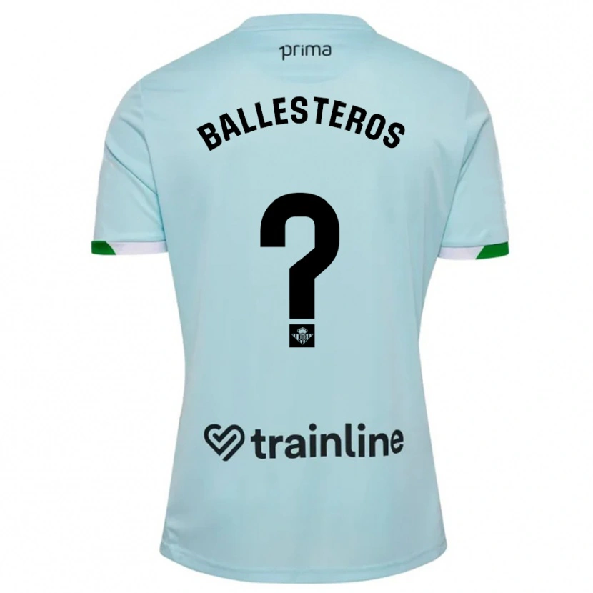 Danxen Kvinder Gonzalo Ballesteros #0 Himmelblå Grøn Udebane Spillertrøjer 2025/26 Trøje T-Shirt