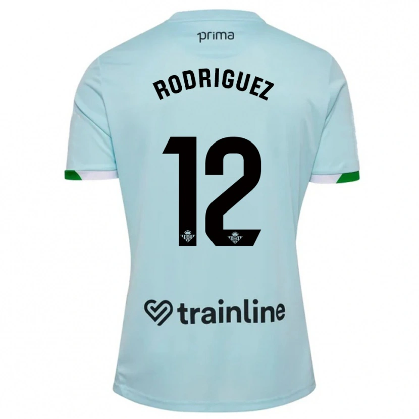 Danxen Kvinder Ricardo Rodríguez #12 Himmelblå Grøn Udebane Spillertrøjer 2025/26 Trøje T-Shirt