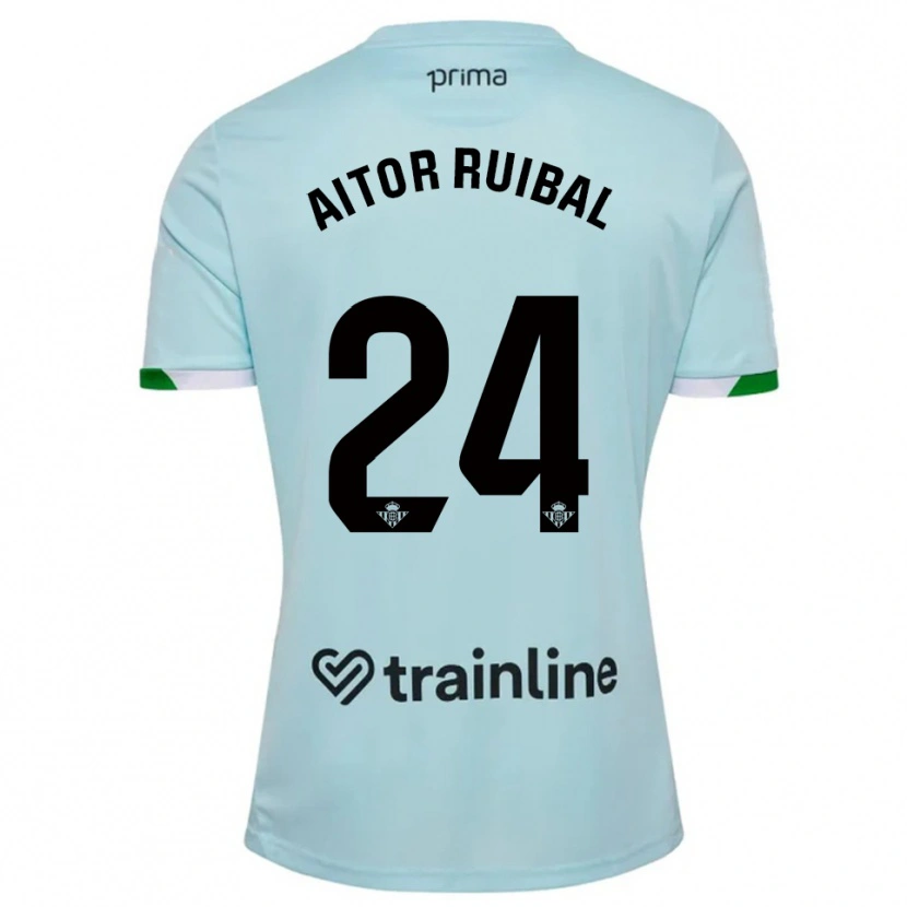 Danxen Kvinder Aitor Ruibal #24 Himmelblå Grøn Udebane Spillertrøjer 2025/26 Trøje T-Shirt