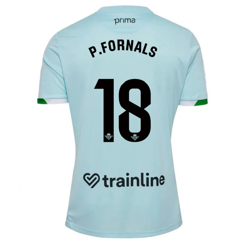 Danxen Kvinder Pablo Fornals #18 Himmelblå Grøn Udebane Spillertrøjer 2025/26 Trøje T-Shirt