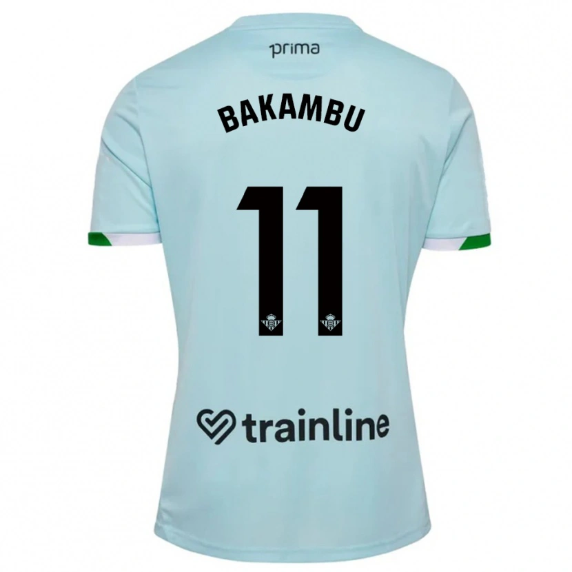Danxen Kvinder Cédric Bakambu #11 Himmelblå Grøn Udebane Spillertrøjer 2025/26 Trøje T-Shirt