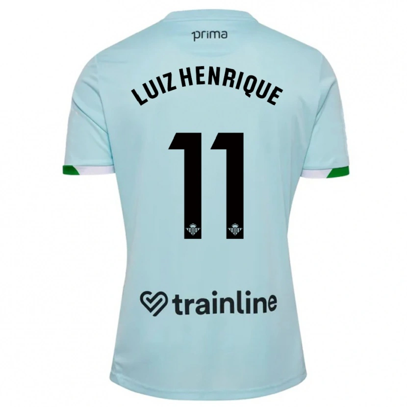 Danxen Kvinder Luiz Henrique #11 Himmelblå Grøn Udebane Spillertrøjer 2025/26 Trøje T-Shirt