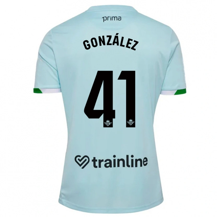 Danxen Kvinder Manu González #41 Himmelblå Grøn Udebane Spillertrøjer 2025/26 Trøje T-Shirt