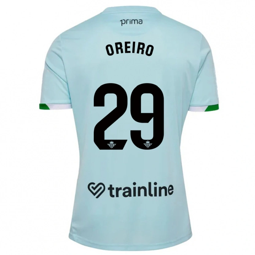 Danxen Kvinder Jorge Oreiro #29 Himmelblå Grøn Udebane Spillertrøjer 2025/26 Trøje T-Shirt