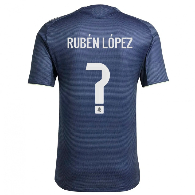 Danxen Kvinder Rubén López #0 Navy Sølv Udebane Spillertrøjer 2025/26 Trøje T-Shirt