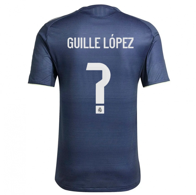 Danxen Kvinder Guille López #0 Navy Sølv Udebane Spillertrøjer 2025/26 Trøje T-Shirt