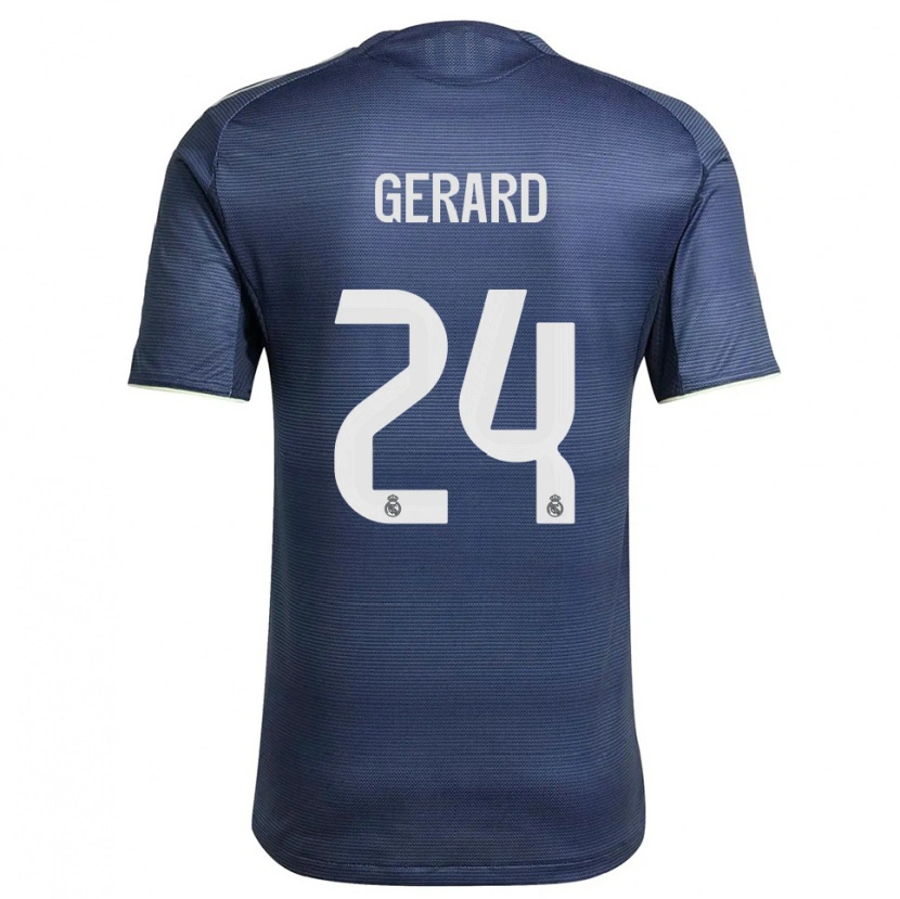 Danxen Kvinder Meline Gerard #24 Navy Sølv Udebane Spillertrøjer 2025/26 Trøje T-Shirt