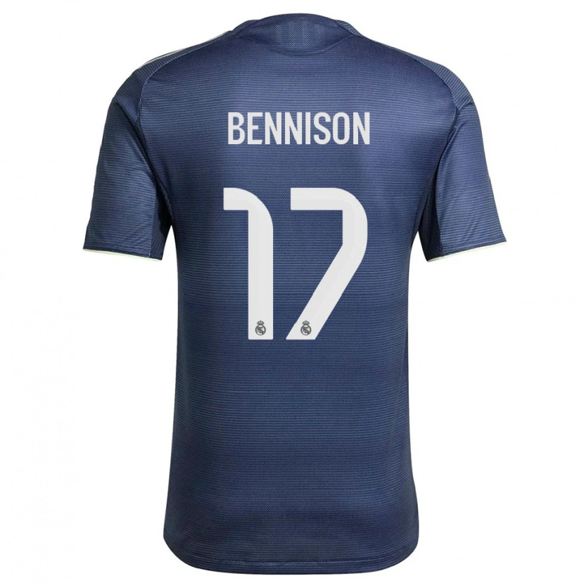 Danxen Kvinder Hanna Bennison #17 Navy Sølv Udebane Spillertrøjer 2025/26 Trøje T-Shirt