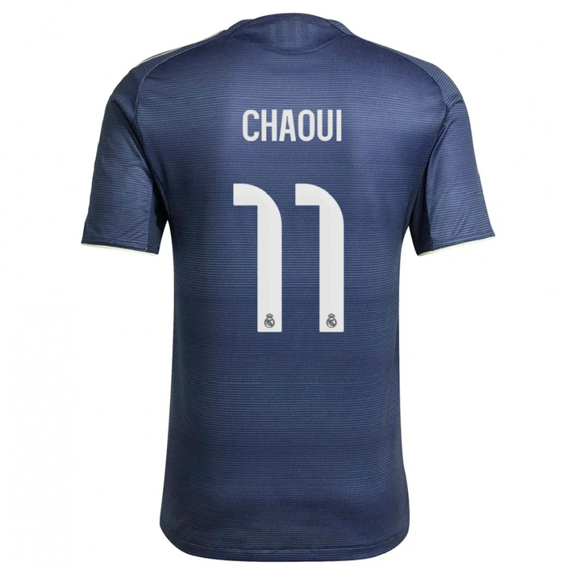 Danxen Kvinder Omar Chaoui #11 Navy Sølv Udebane Spillertrøjer 2025/26 Trøje T-Shirt