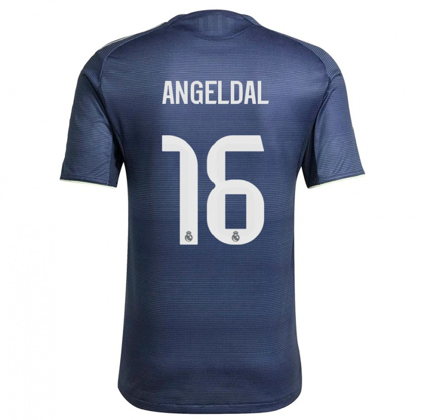 Danxen Kvinder Ingrid Filippa Angeldal #16 Navy Sølv Udebane Spillertrøjer 2025/26 Trøje T-Shirt