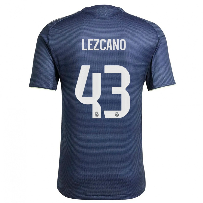 Danxen Kvinder Álvaro Lezcano #43 Navy Sølv Udebane Spillertrøjer 2025/26 Trøje T-Shirt