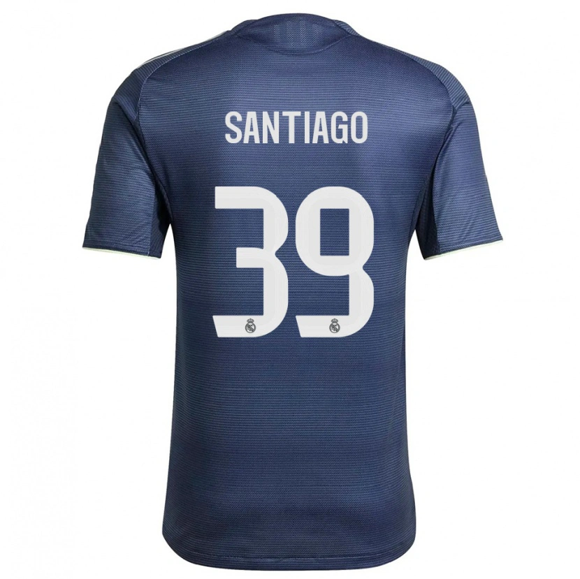 Danxen Kvinder Aimar Santiago #39 Navy Sølv Udebane Spillertrøjer 2025/26 Trøje T-Shirt