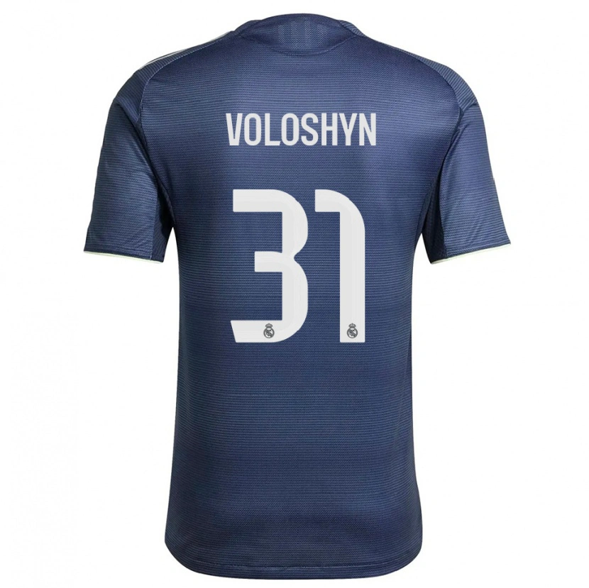 Danxen Kvinder Ilya Voloshyn #31 Navy Sølv Udebane Spillertrøjer 2025/26 Trøje T-Shirt