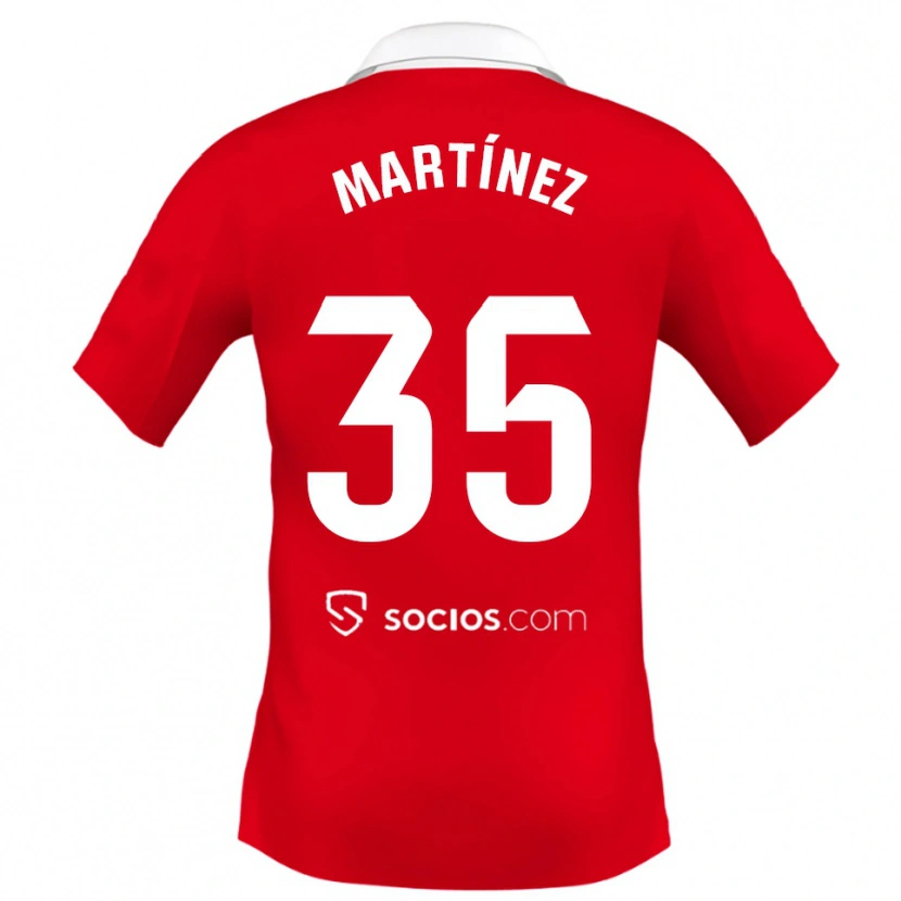 Danxen Kvinder Ramón Martínez #35 Rød Hvid Grå Udebane Spillertrøjer 2025/26 Trøje T-Shirt