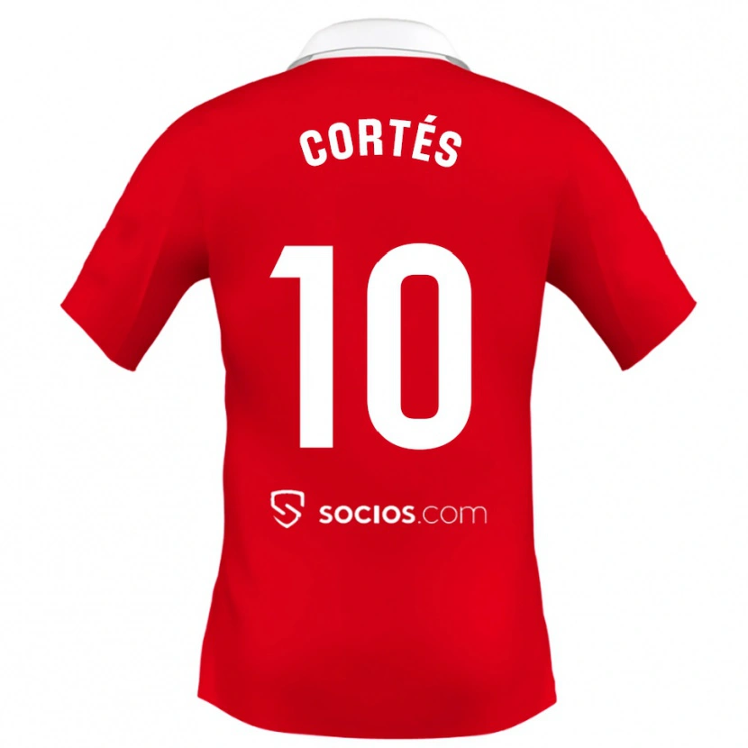 Danxen Kvinder Millaray Cortés #10 Rød Hvid Grå Udebane Spillertrøjer 2025/26 Trøje T-Shirt
