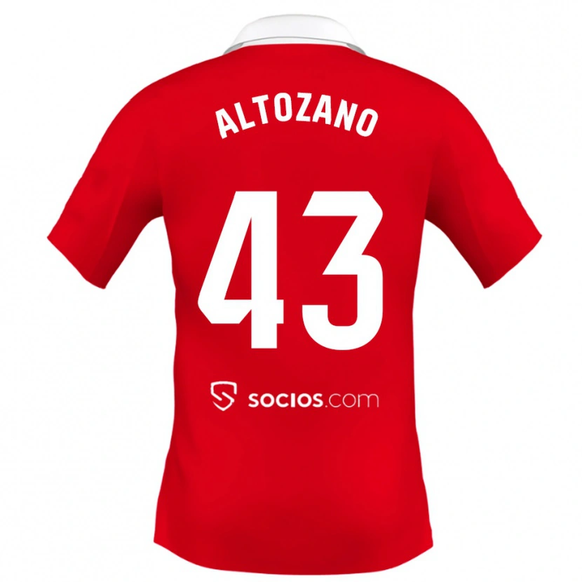 Danxen Kvinder Edu Altozano #43 Rød Hvid Grå Udebane Spillertrøjer 2025/26 Trøje T-Shirt
